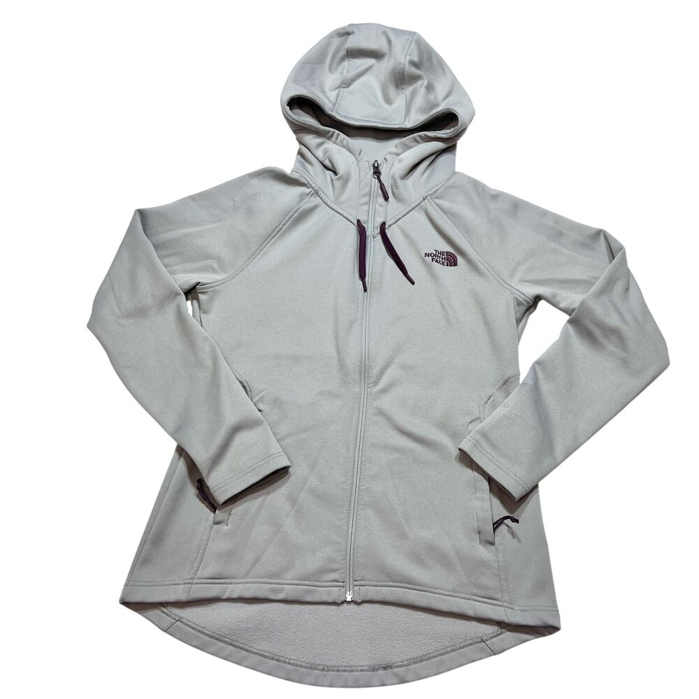 The North Face Momentum Hoodie Sweater Women Medium Gray Full Zip Used